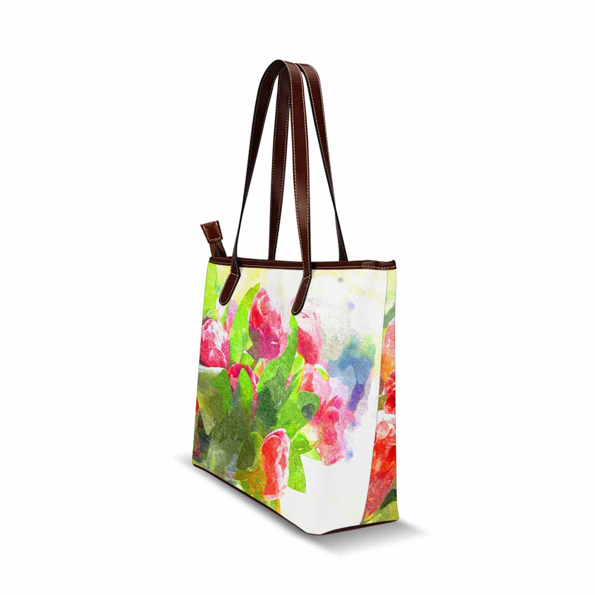 Classic Fabric handbag, watercolor floral, design 264
