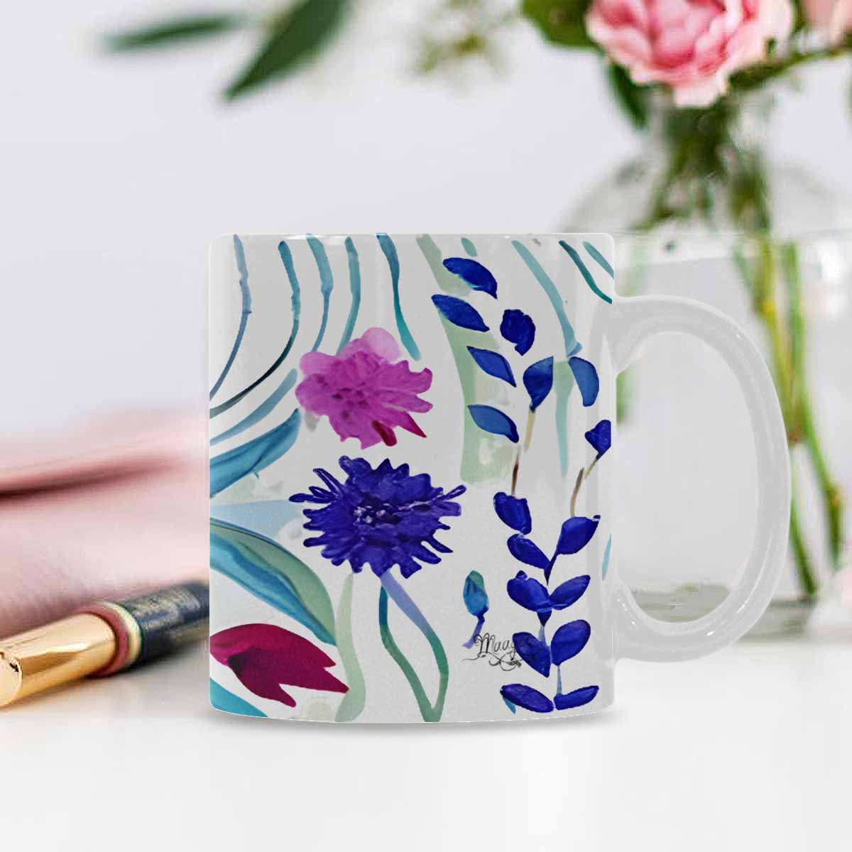 Quality Mug, coffee mug, tea cup, Bright florals, Set 1A, Design 29