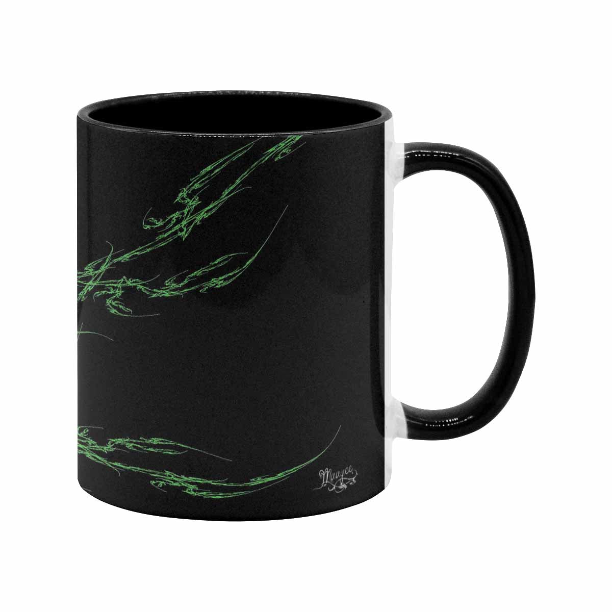 Coffee Mug, tea cup, black core, abstract, design 113