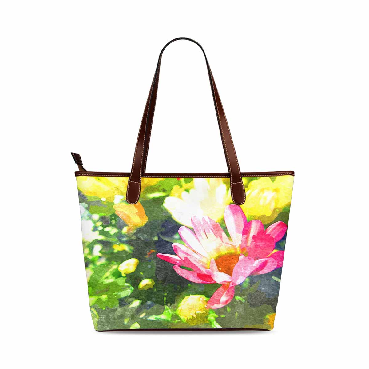 Classic Fabric handbag, watercolor floral, design 70