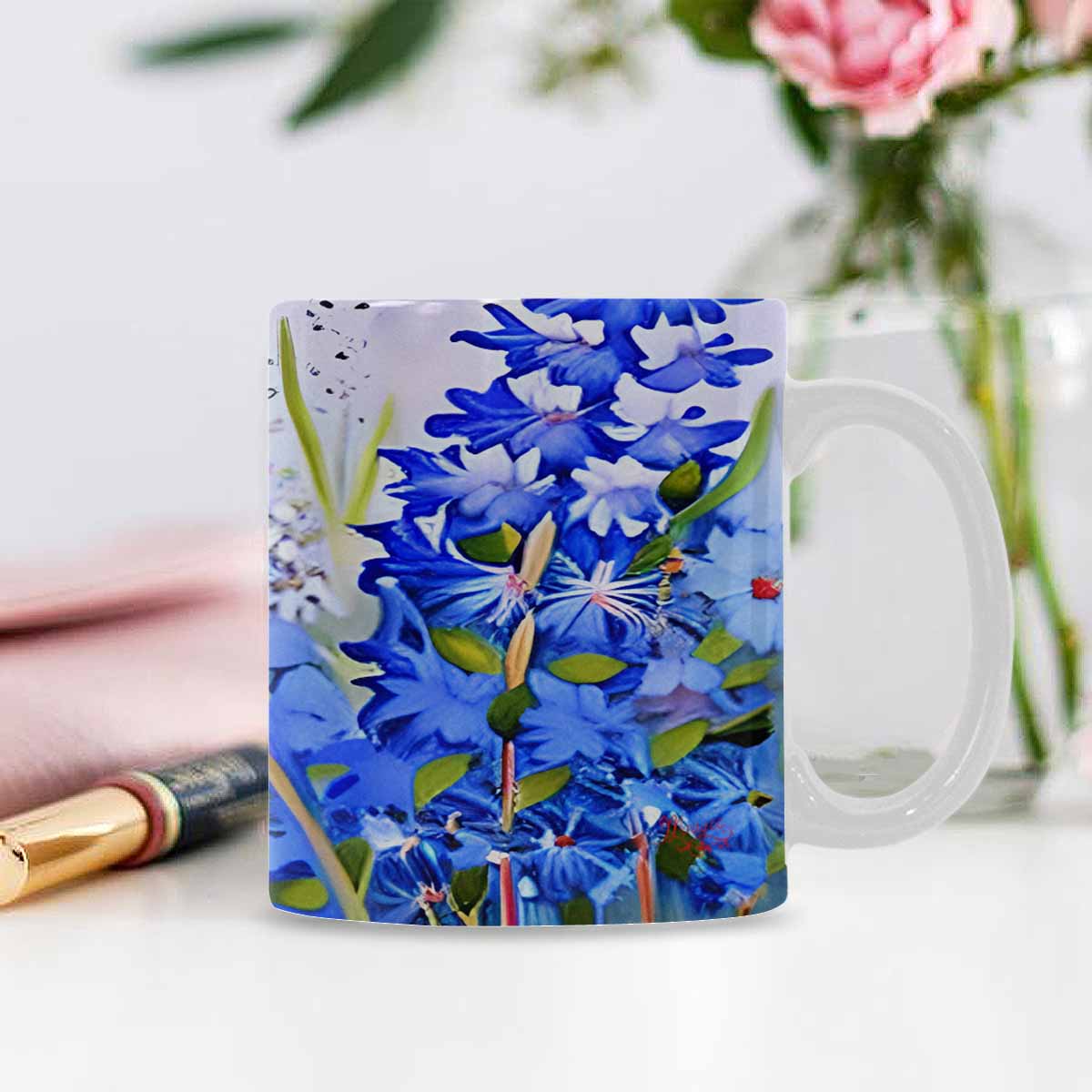 Quality Mug, coffee mug, tea cup, Bright florals, Set 1, Design 90