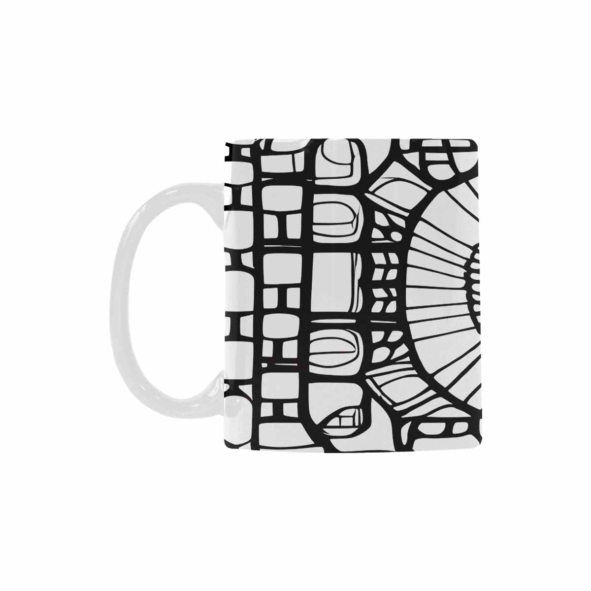 Quality Mug, coffee mug, tea cup, B & W Abstract, Set 1, design 44