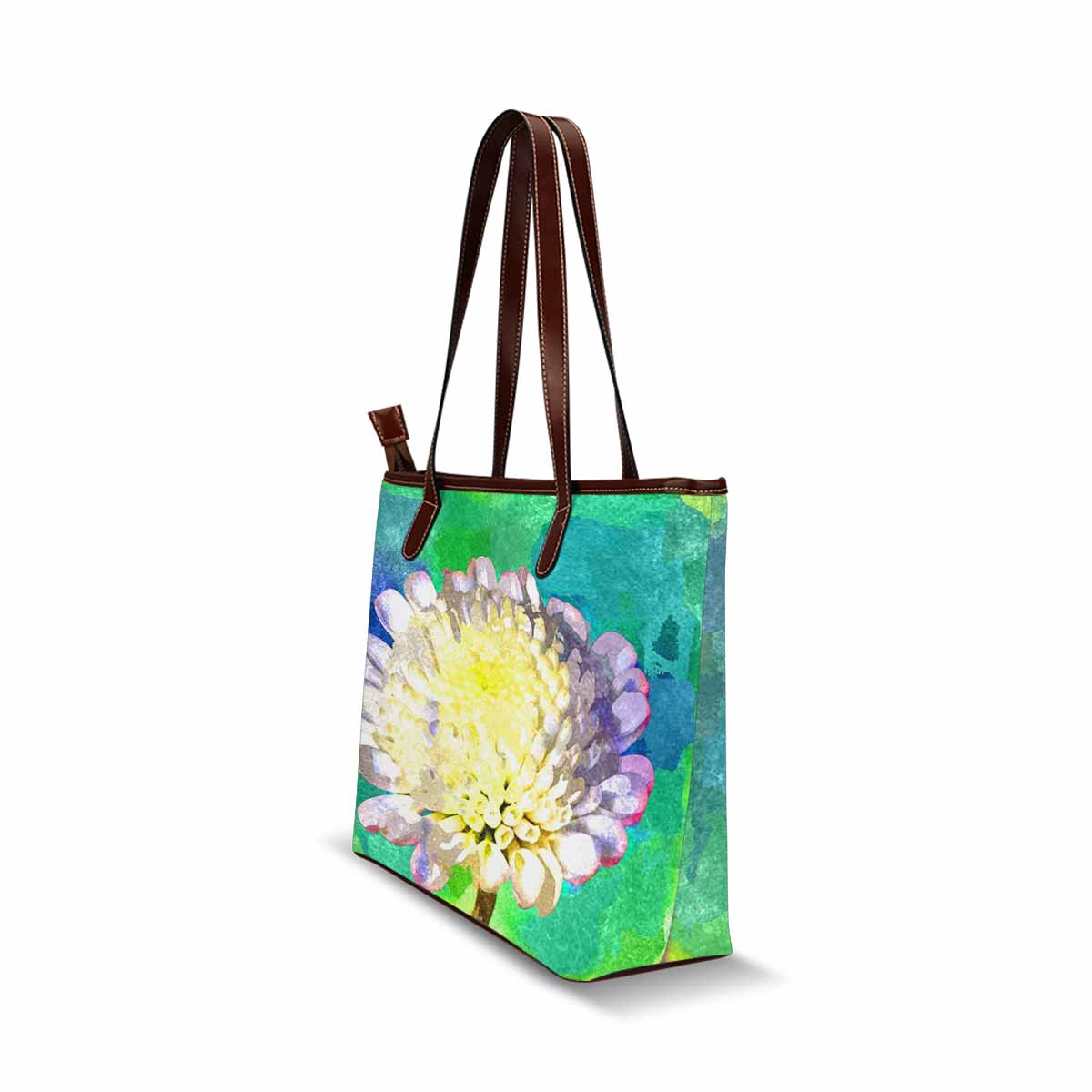 Classic Fabric handbag, watercolor floral, design 40