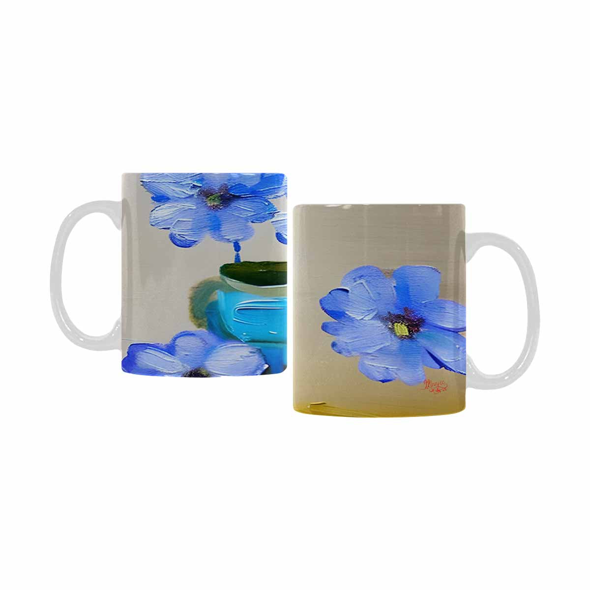 Quality Mug, coffee mug, tea cup, Bright florals, Set 1, Design 163