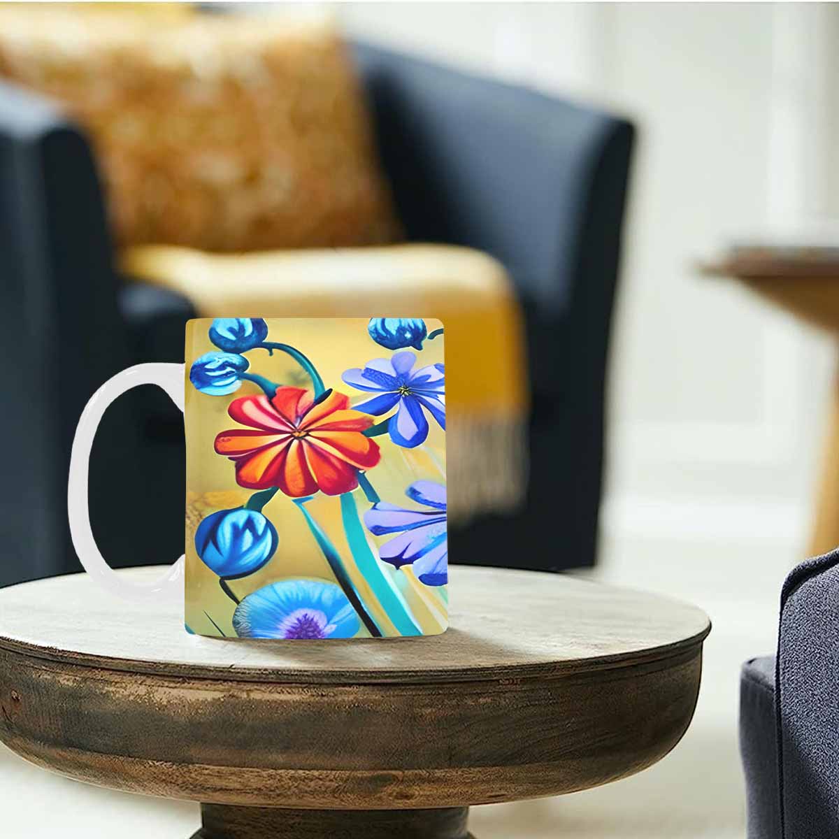 Quality Mug, coffee mug, tea cup, Bright florals, Set 1, Design 41