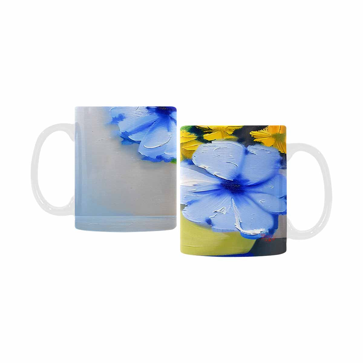 USA made Quality Mug, coffee mug, tea cup, Bright florals, Set 1, Design 164