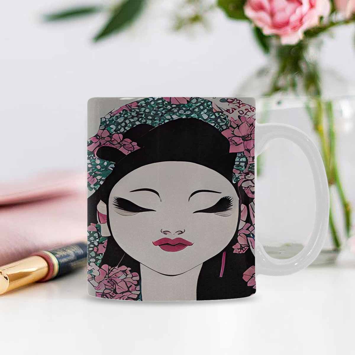 Quality Mug, coffee mug, tea cup, Asian Faces, Design 33