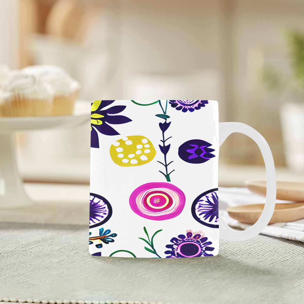 Quality Mug, coffee mug, tea cup, Bright florals, Set 1, Design 134