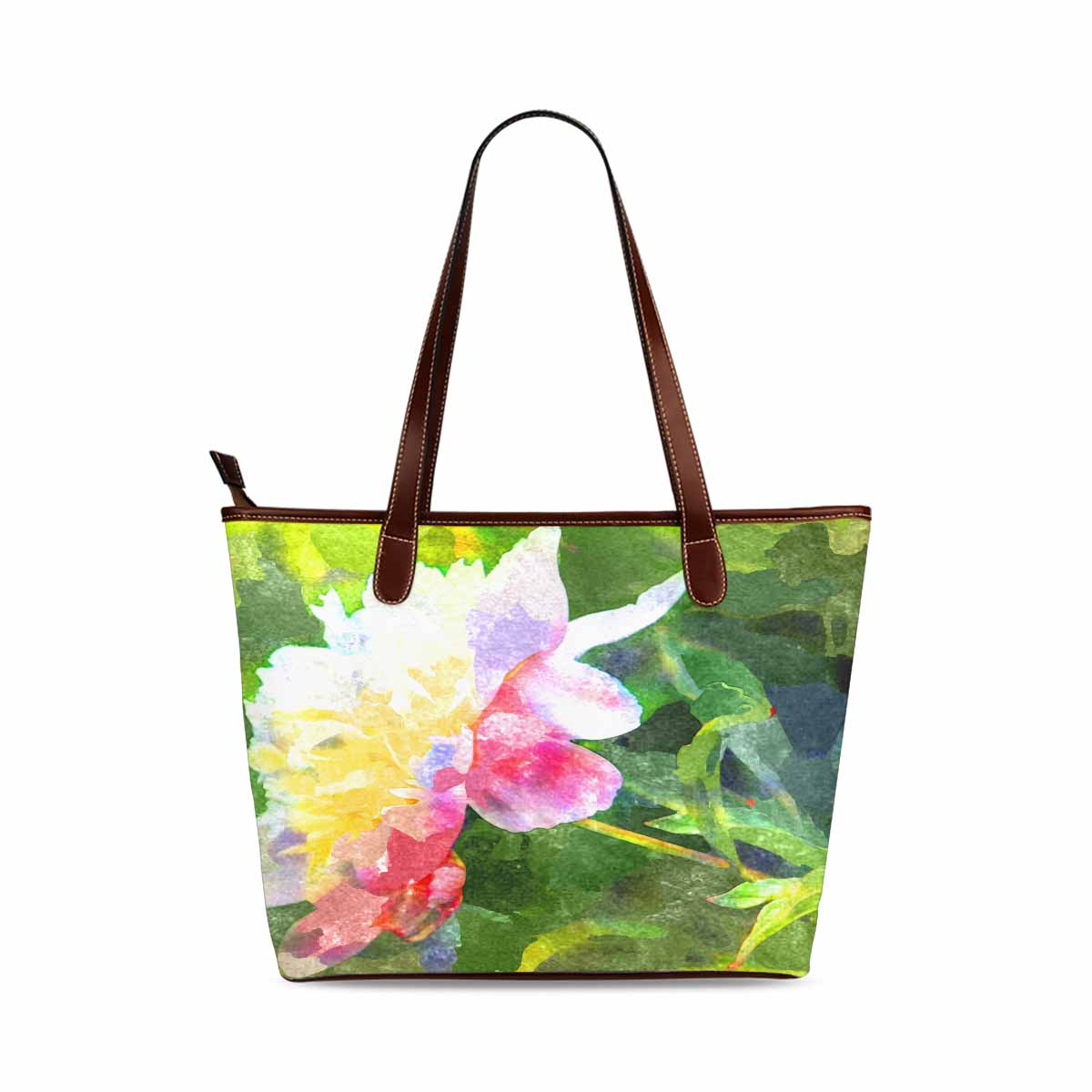 Classic Fabric handbag, watercolor floral, design 160