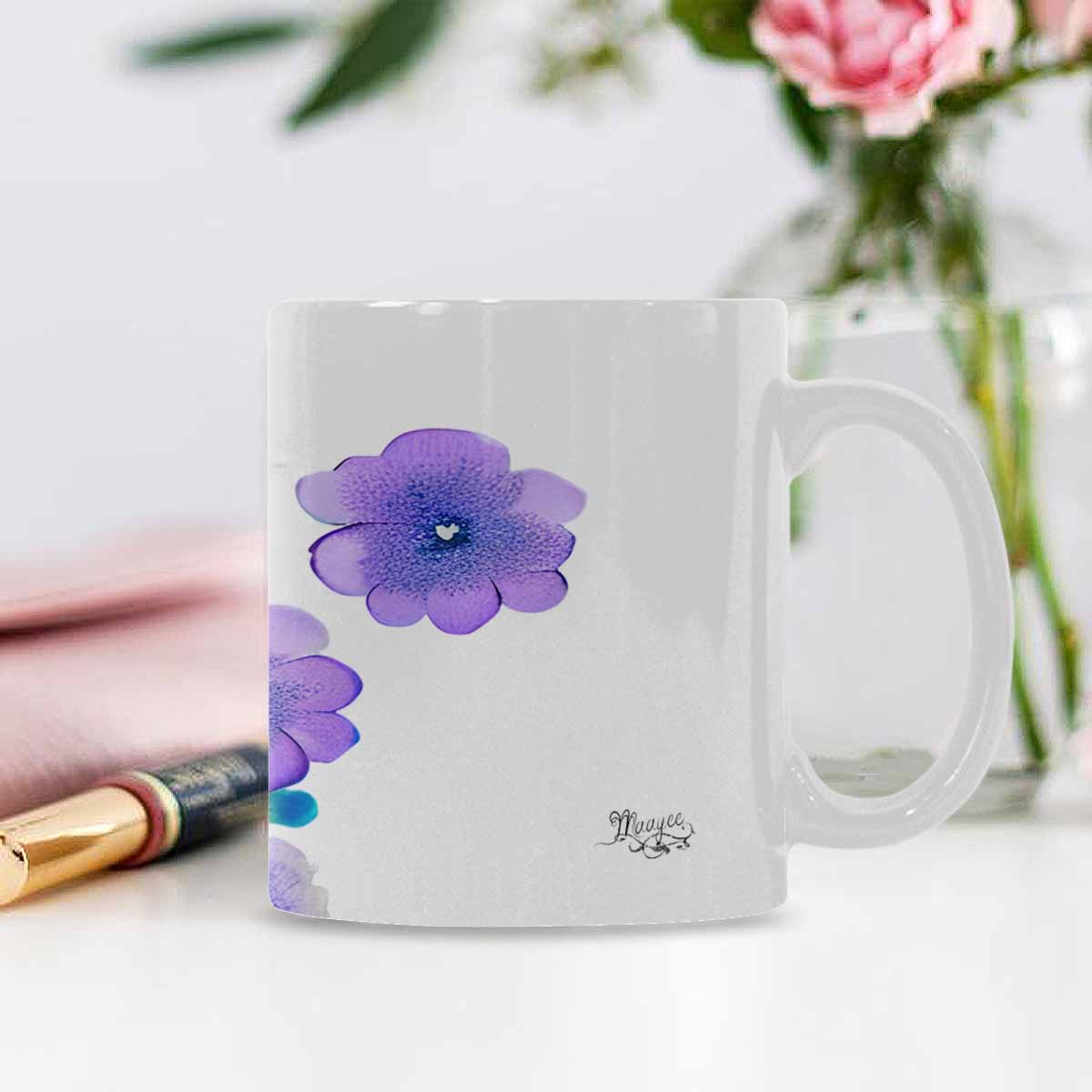 Quality Mug, coffee mug, tea cup, Bright florals, Set 1A, Design 142