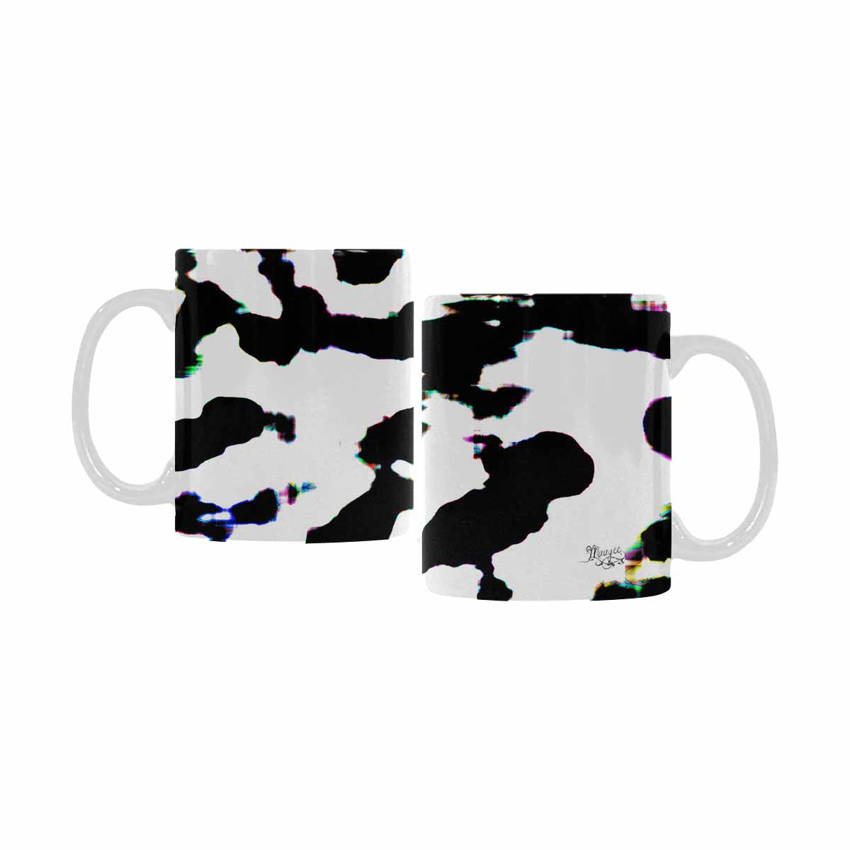 Quality Mug, coffee mug, tea cup, B & W Abstract, Set 1, design 9