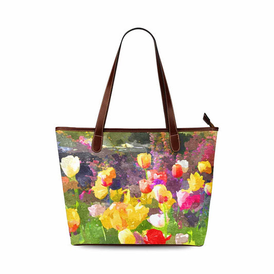 Classic Fabric handbag, watercolor floral, design 254
