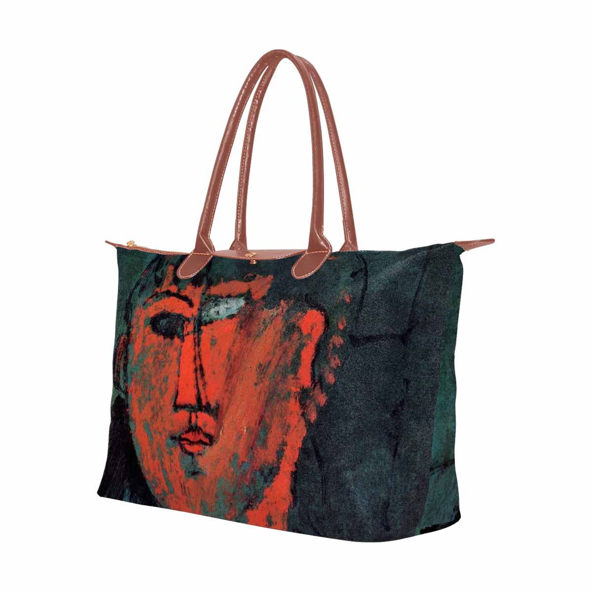 Classic handbag, Modigliani design, choice of 2 colors, Head