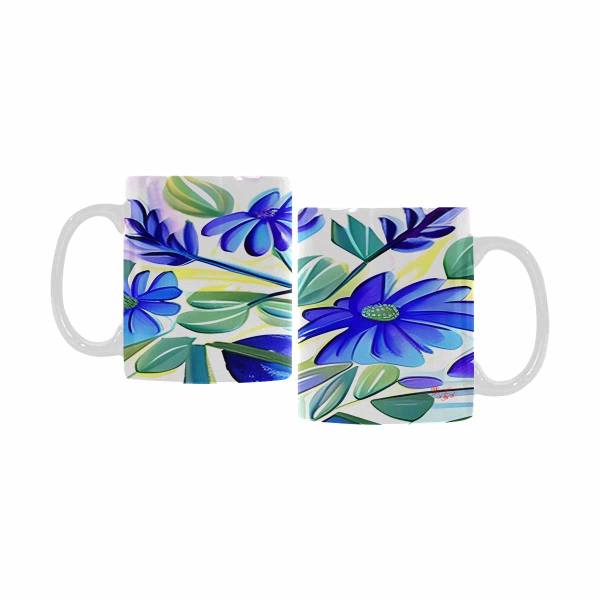 Quality Mug, coffee mug, tea cup, Bright florals, Set 1, Design 58