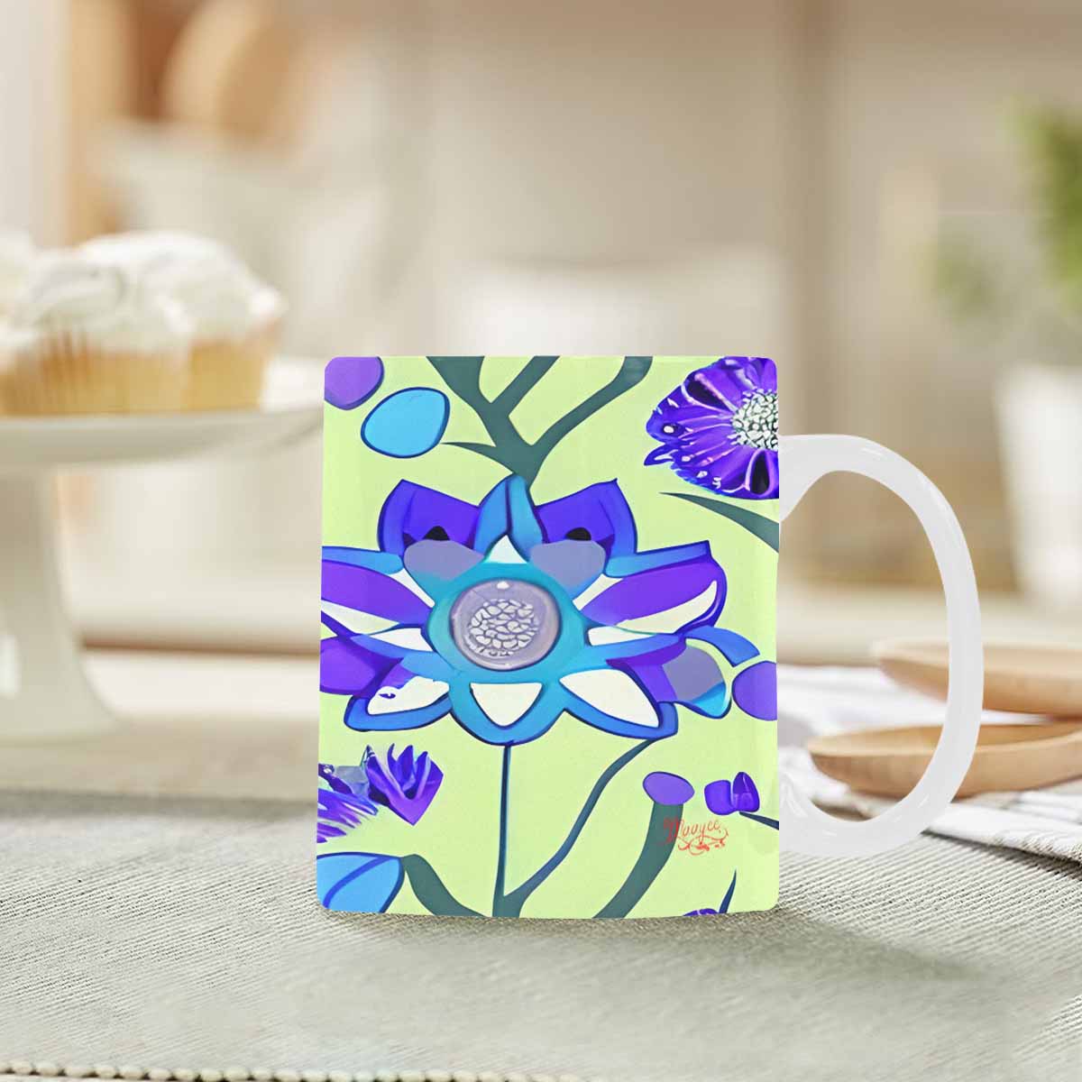 Quality Mug, coffee mug, tea cup, Bright florals, Set 1, Design 118