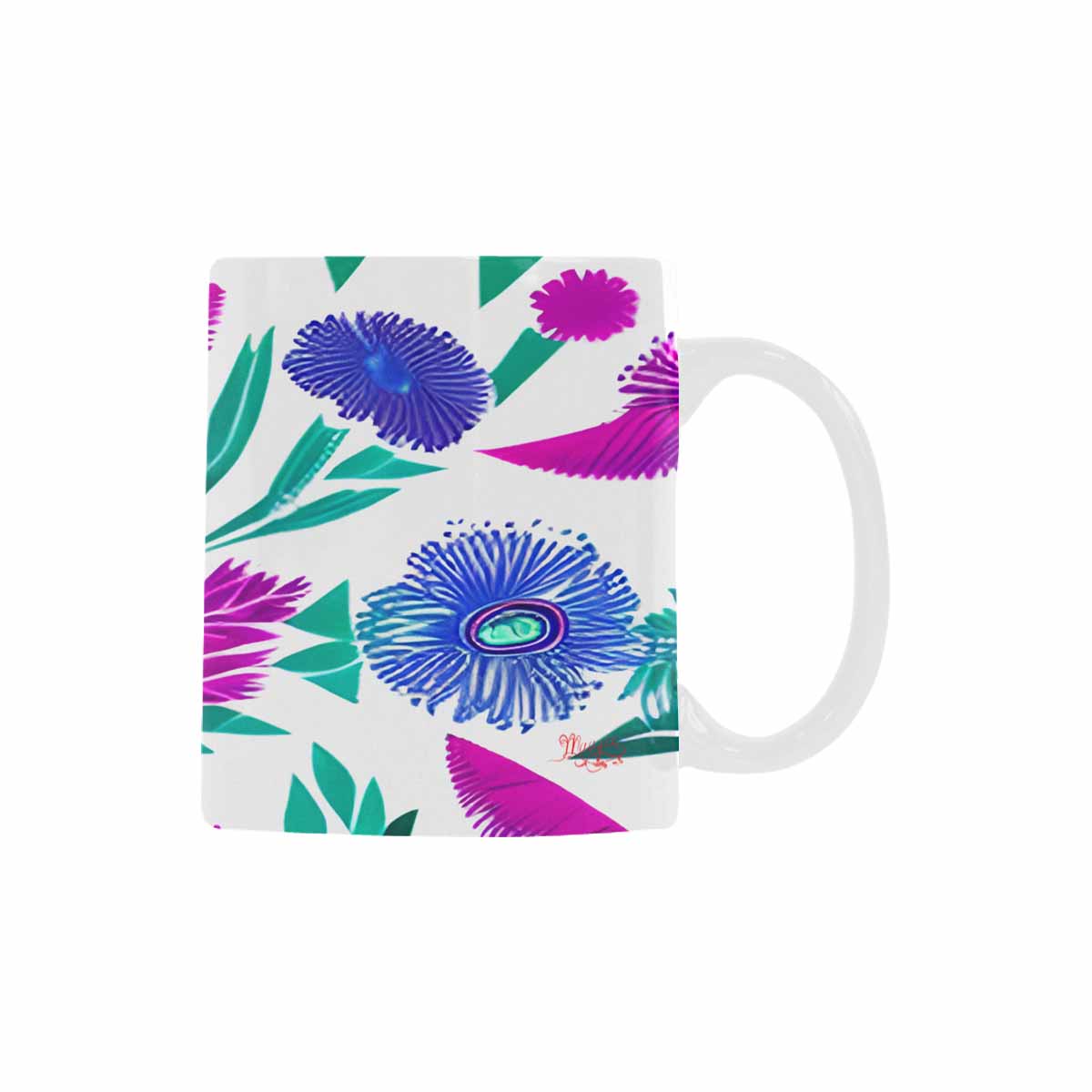 Quality Mug, coffee mug, tea cup, Bright florals, Set 1, Design 136