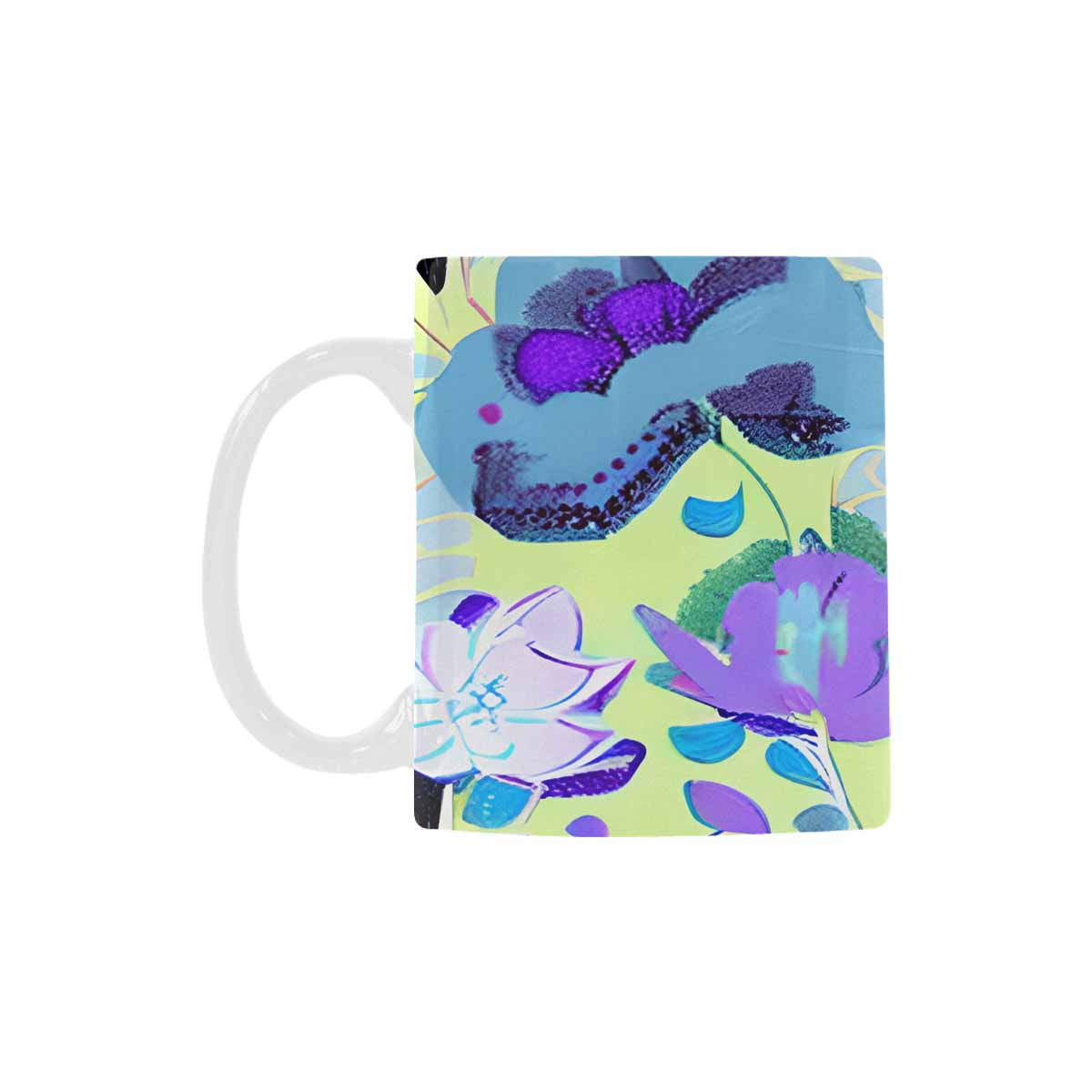 USA made Quality Mug, coffee mug, tea cup, Bright florals, Set 1, Design 159