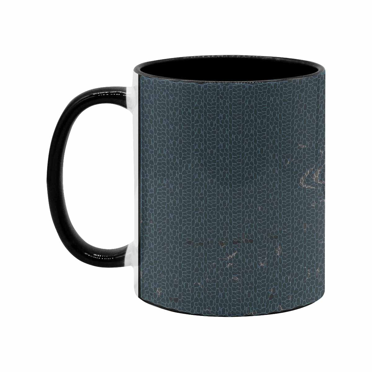 Coffee Mug, tea cup, black core, abstract, design 94