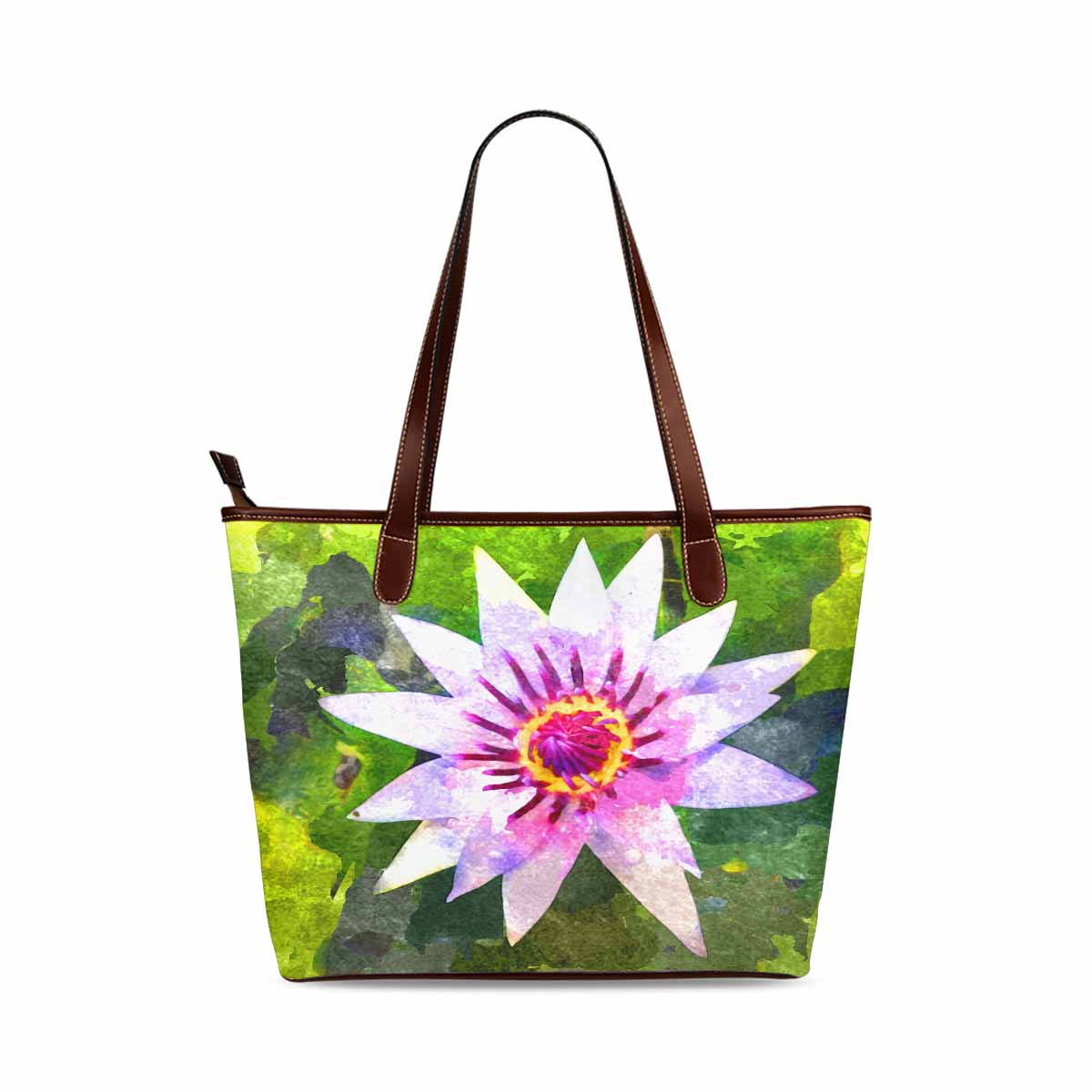 Classic Fabric handbag, watercolor floral, design 69