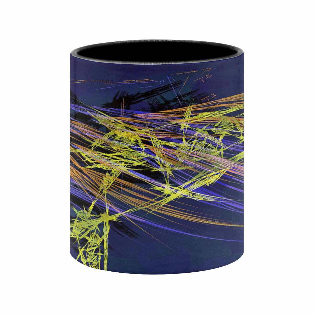 Coffee Mug, tea cup, black core, abstract, design 105