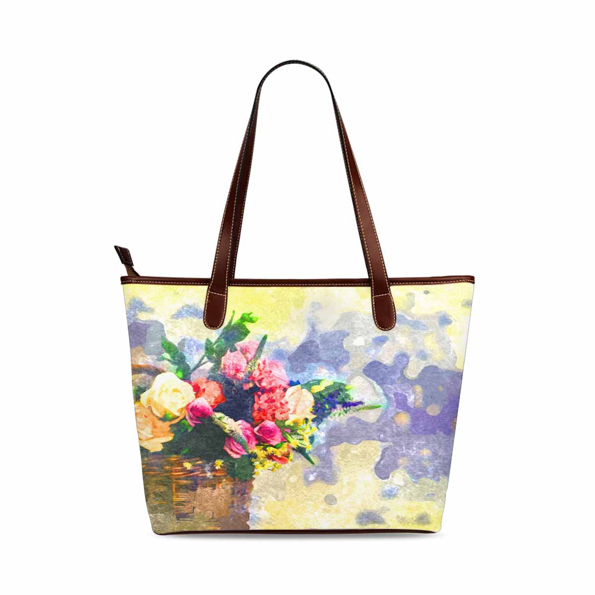 Classic Fabric handbag, watercolor floral, design 7