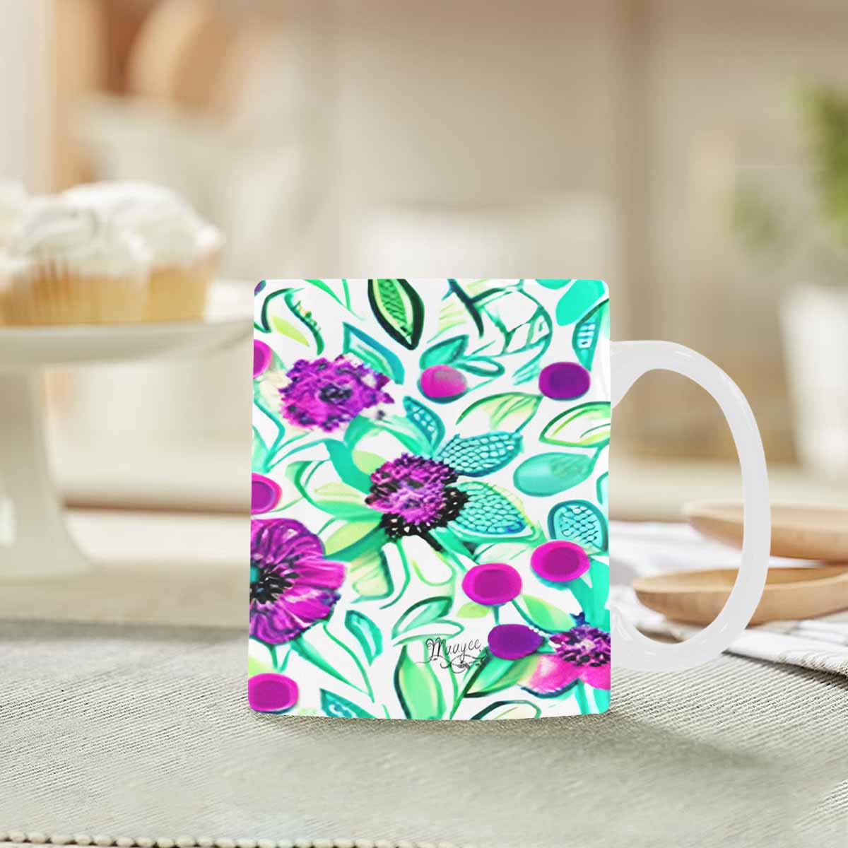 Quality Mug, coffee mug, tea cup, Bright florals, Set 1, Design 133