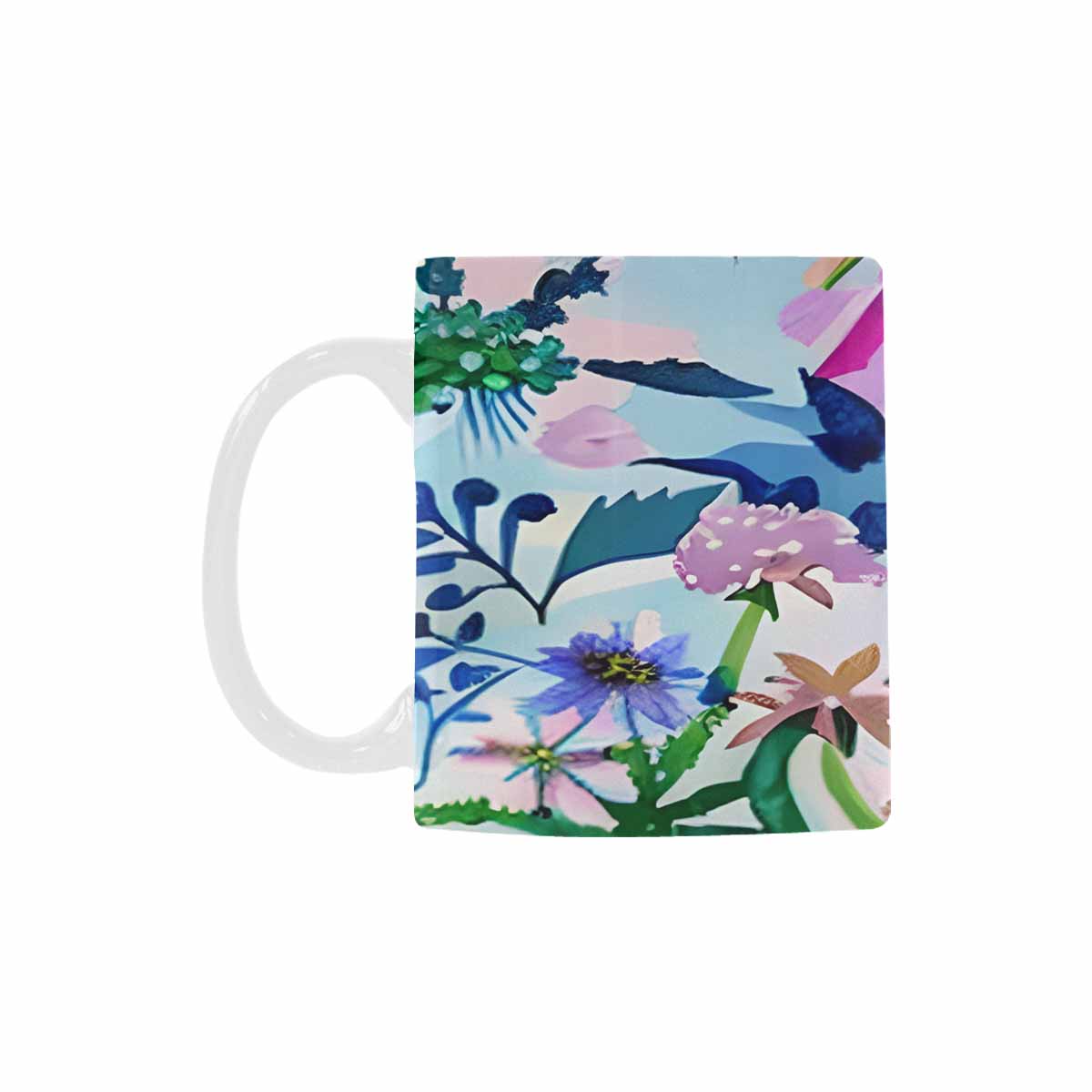 USA made Quality Mug, coffee mug, tea cup, Bright florals, Set 1, Design 27