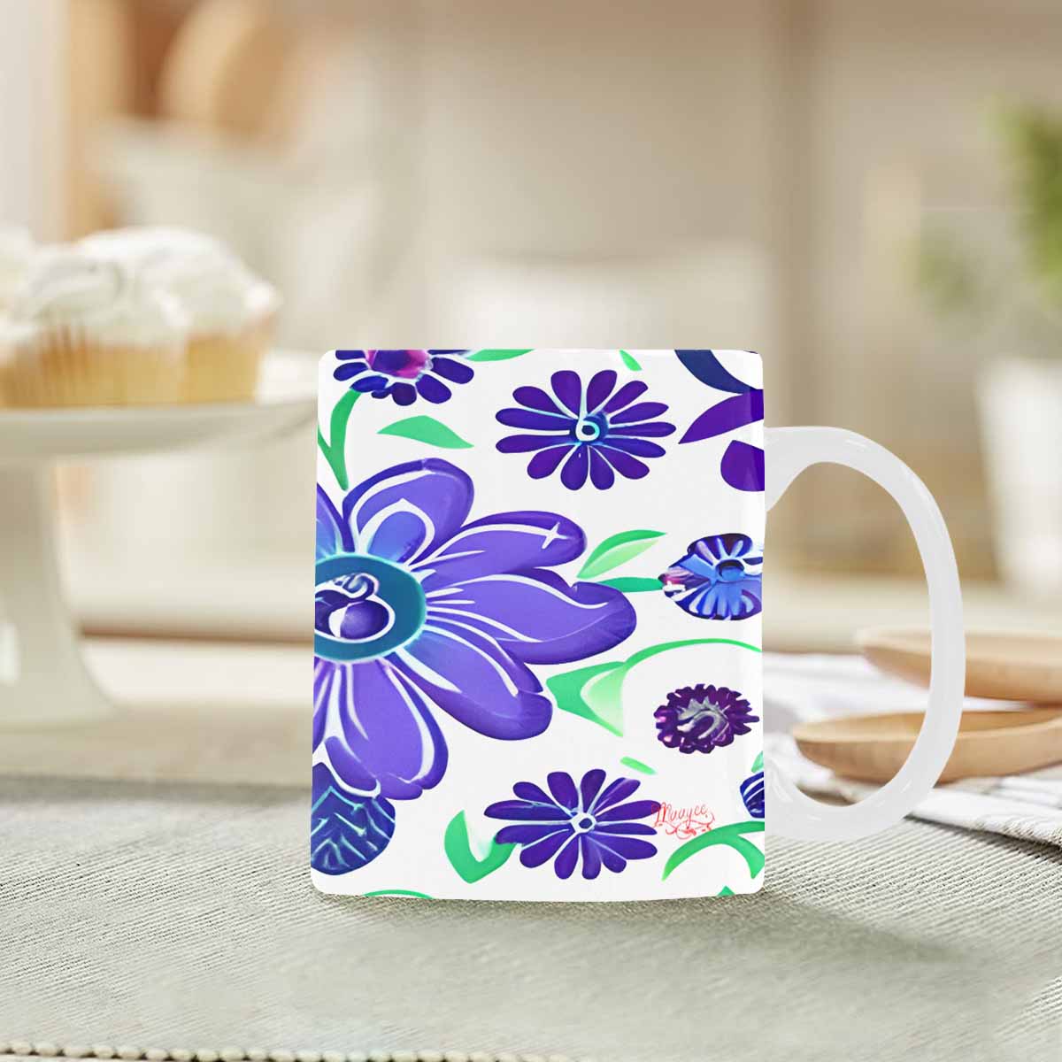 Quality Mug, coffee mug, tea cup, Bright florals, Set 1, Design 125