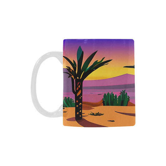 Coffee Mug, tea cup, desert scene, design 85