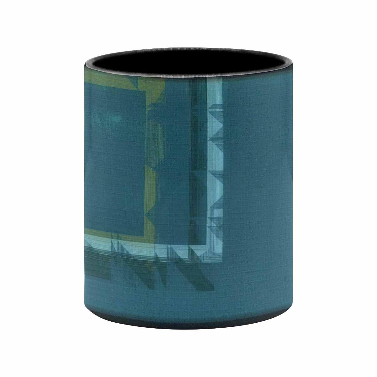 Coffee Mug, tea cup, black core, abstract, design 122