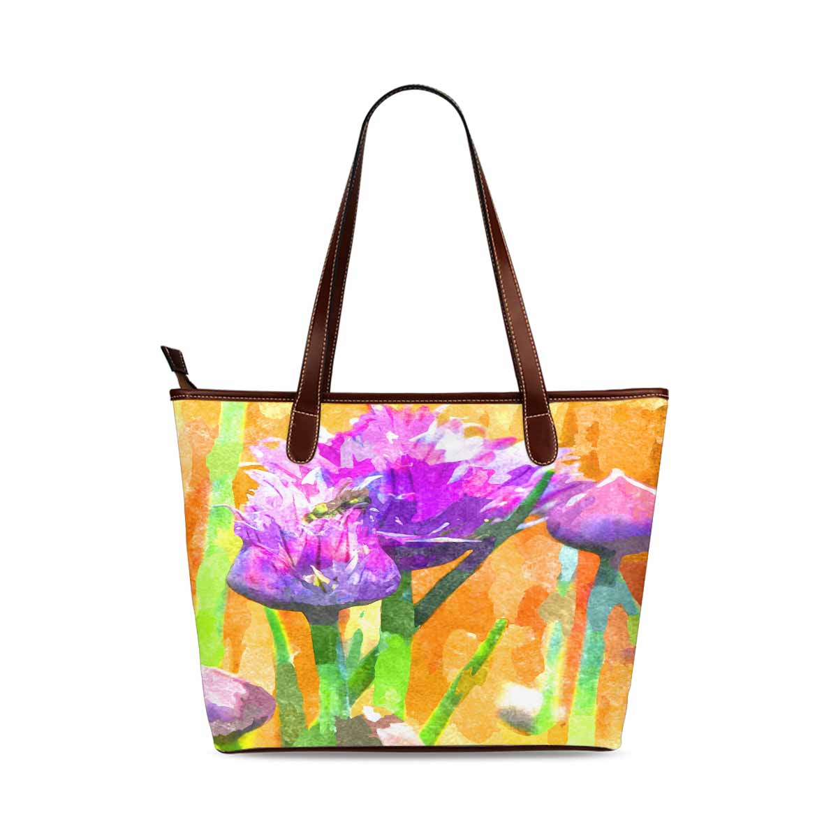 Classic Fabric handbag, watercolor floral, design 29