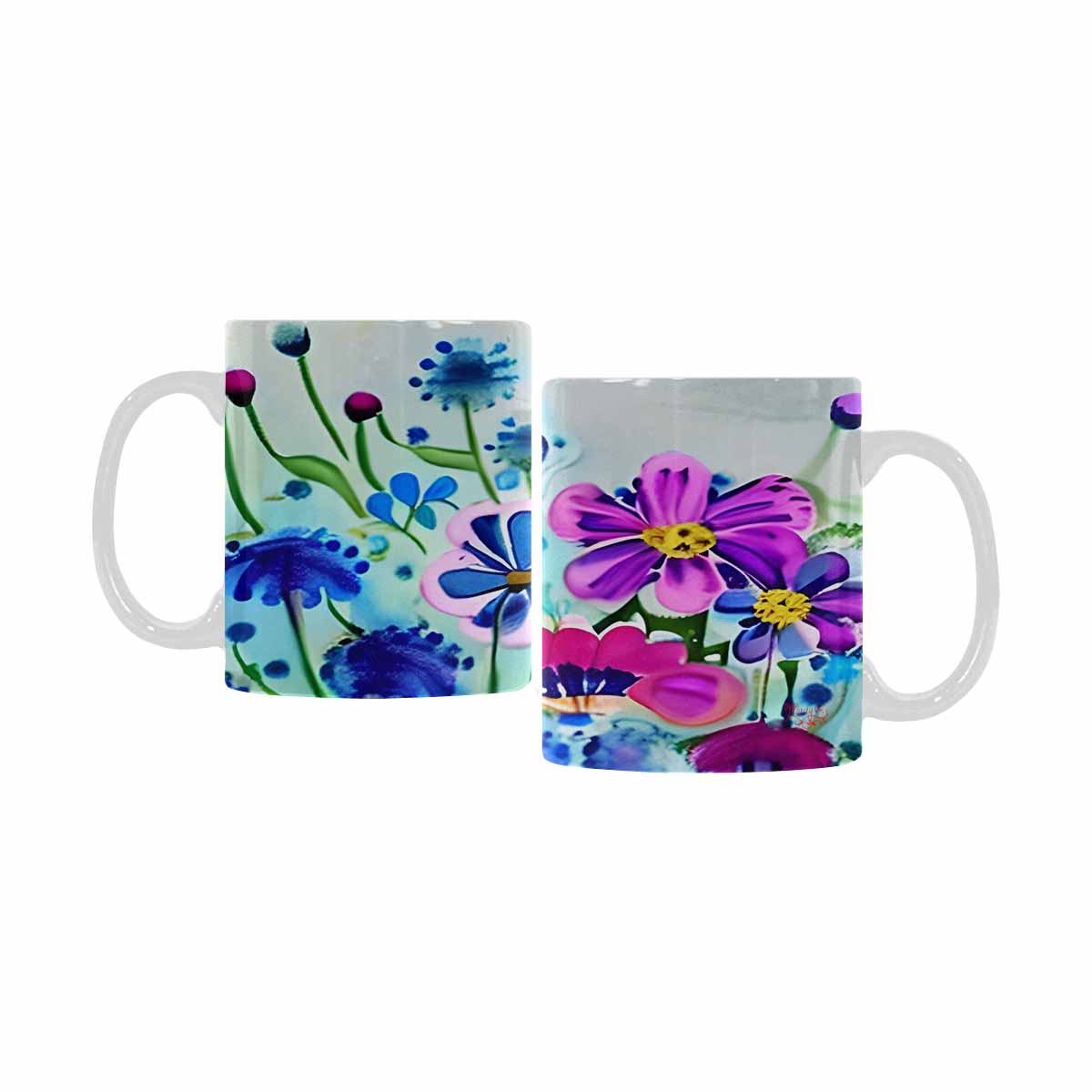 Quality Mug, coffee mug, tea cup, Bright florals, Set 1, Design 150