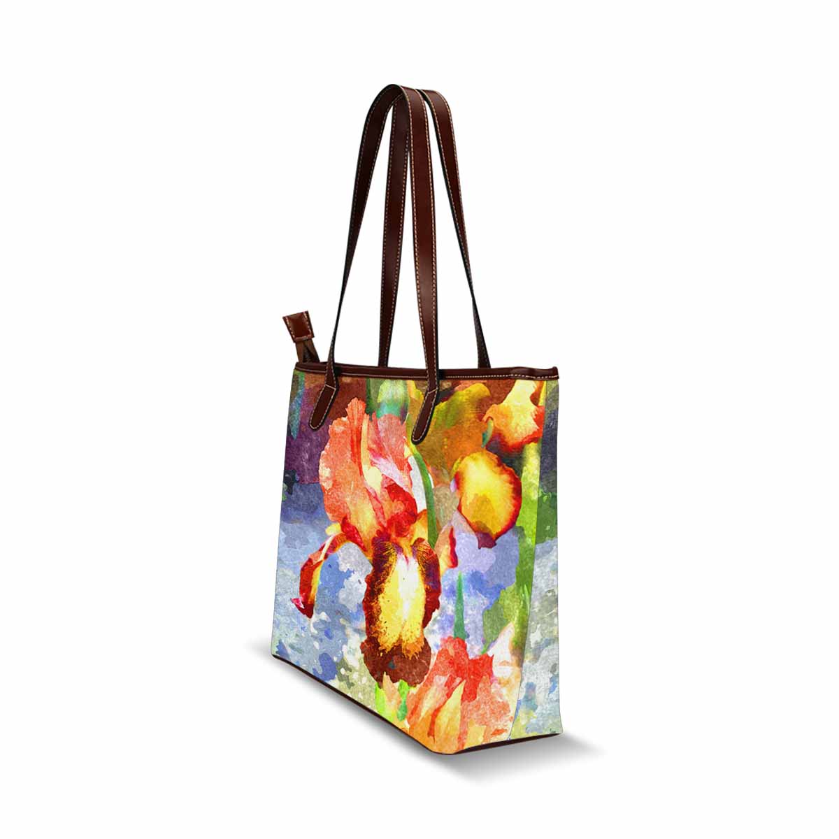 Classic Fabric handbag, watercolor floral, design 137