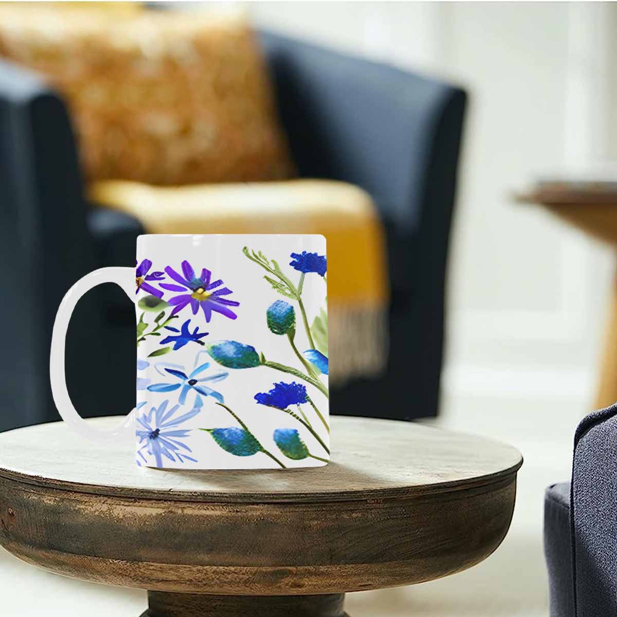 Quality Mug, coffee mug, tea cup, Bright florals, Set 1A, Design 6