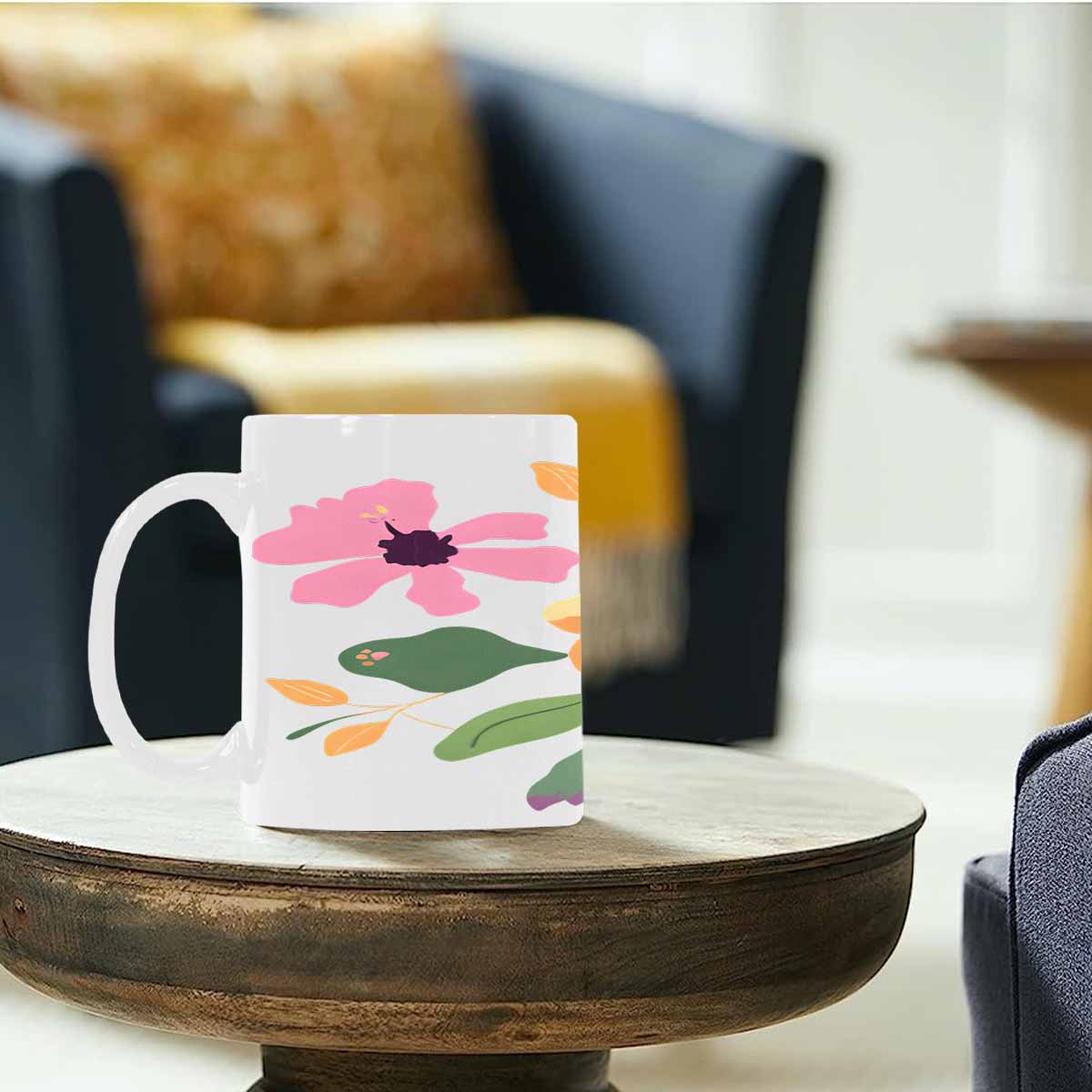 Quality Mug, coffee mug, tea cup, Bright florals, Set 2, design 59