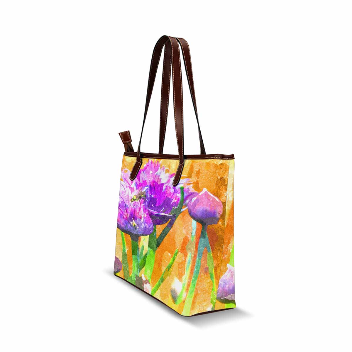 Classic Fabric handbag, watercolor floral, design 29