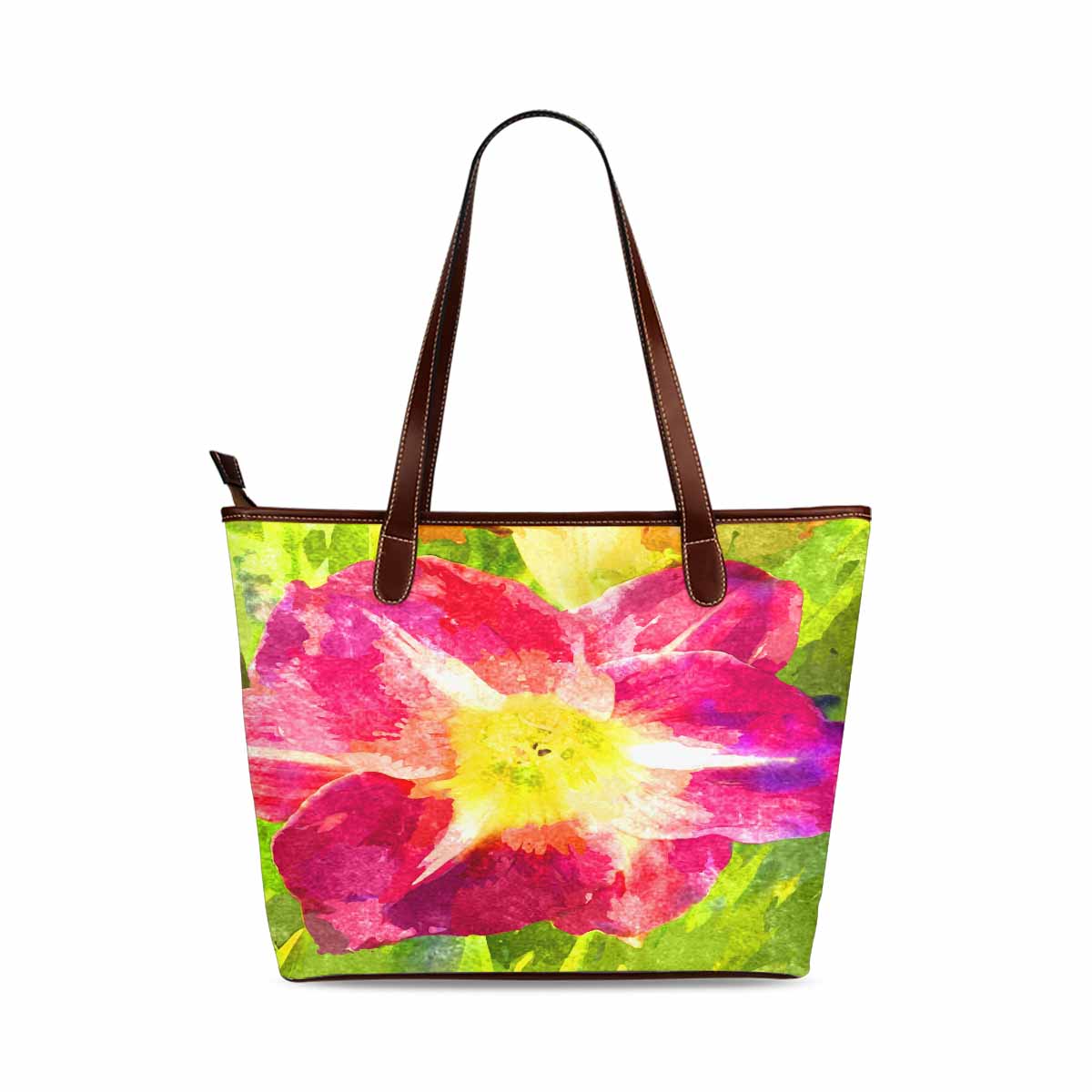 Classic Fabric handbag, watercolor floral, design 65