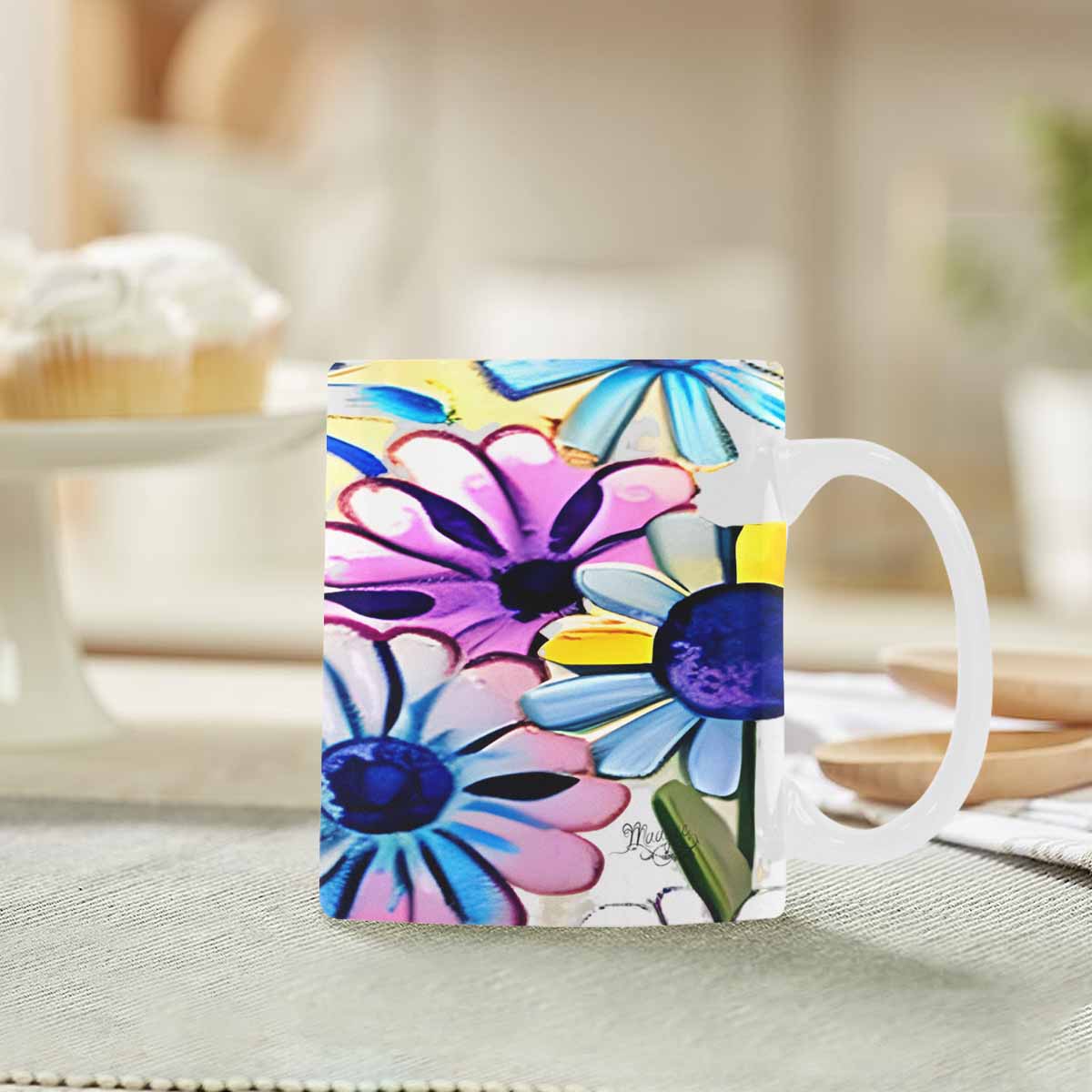 Quality Mug, coffee mug, tea cup, Bright florals, Set 1A, Design 50