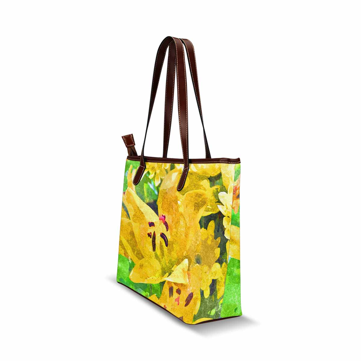 Classic Fabric handbag, watercolor floral, design 148