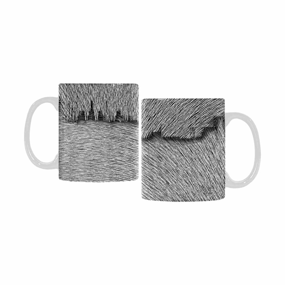 Quality Mug, coffee mug, tea cup, B & W Abstract, Set 1, design 63