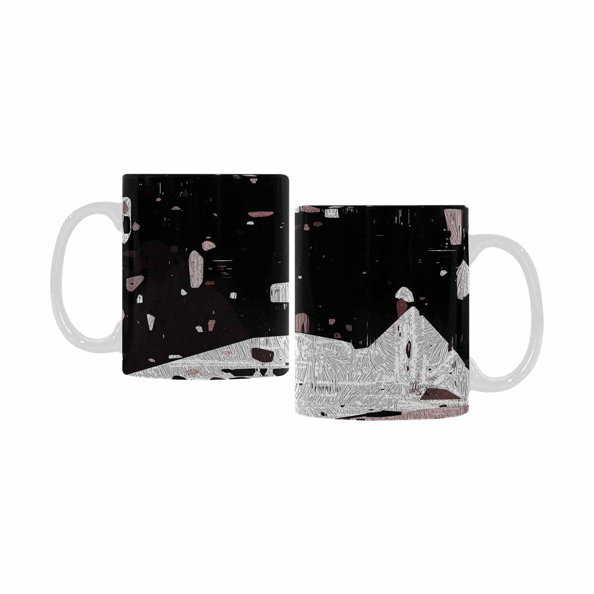 Quality Mug, coffee mug, tea cup, B & W Abstract, Set 1, design 114