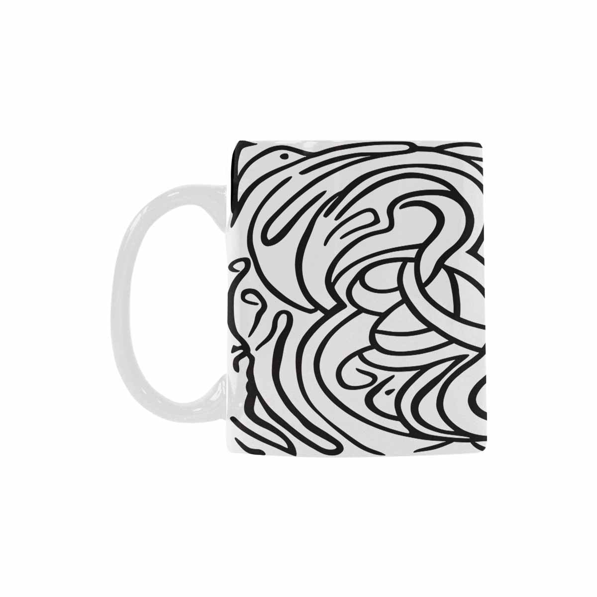 Quality Mug, coffee mug, tea cup, B & W Abstract, Set 1, design 27