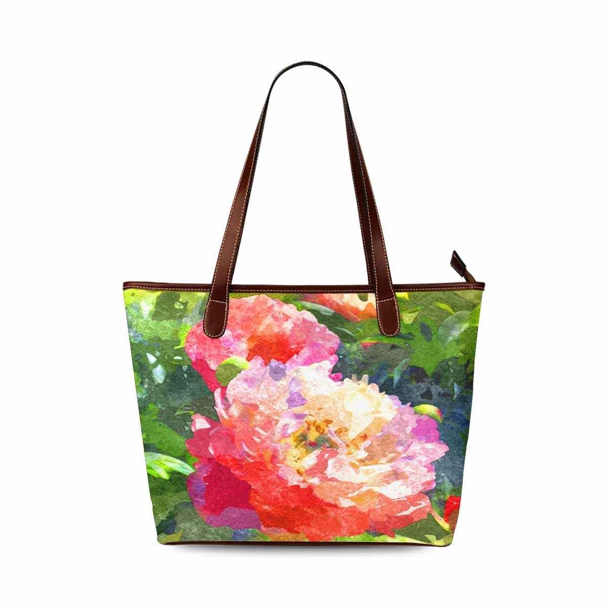 Classic Fabric handbag, watercolor floral, design 161