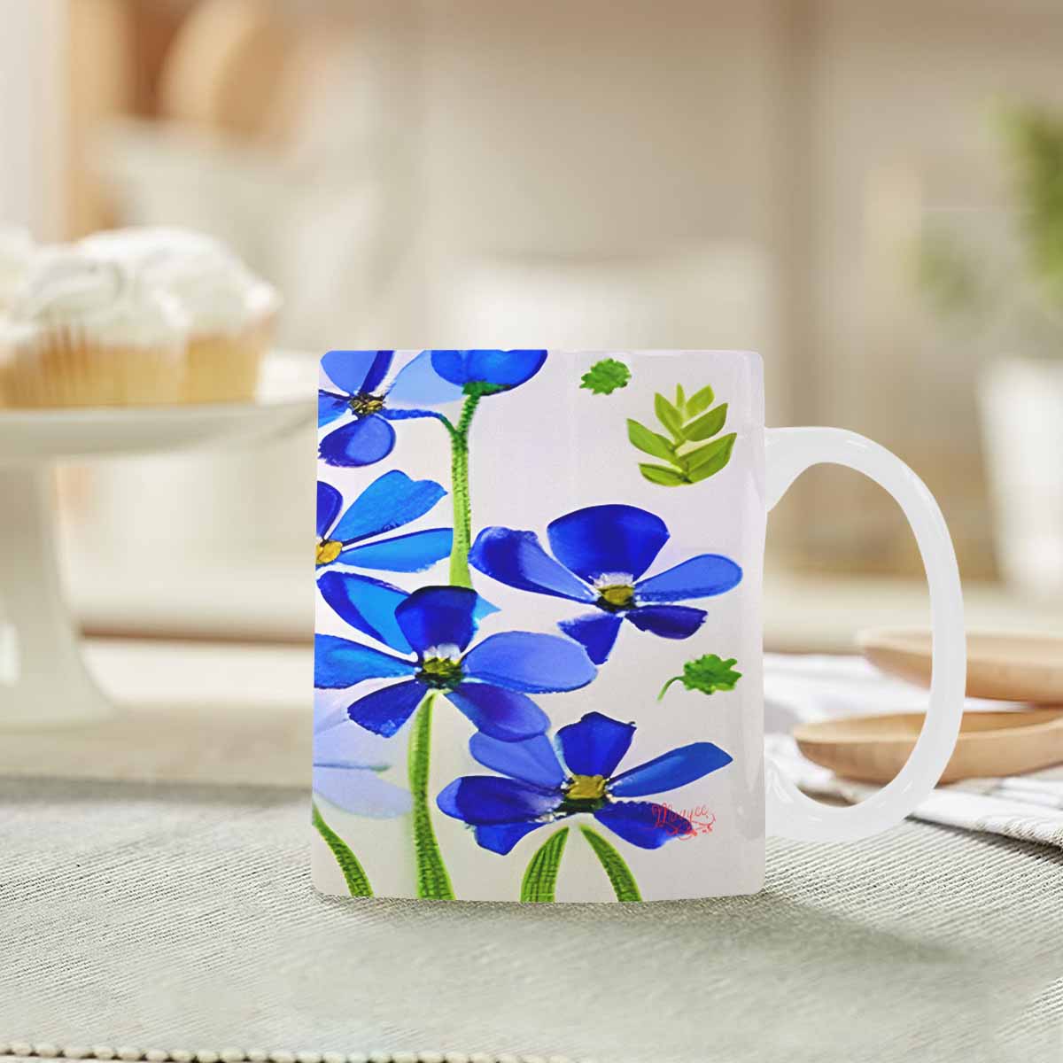 Quality Mug, coffee mug, tea cup, Bright florals, Set 1, Design 82