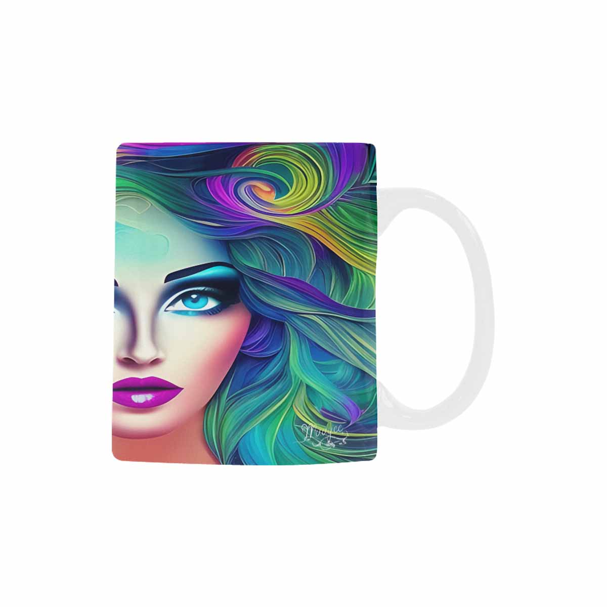 USA, Color Coffee Mug, tea cup, caucasian Face, design 29