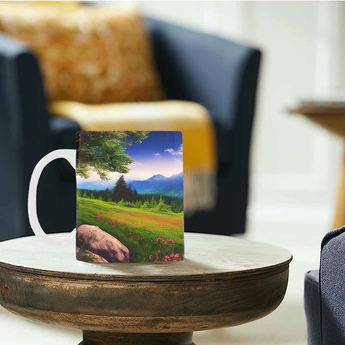 Rivers & Mountains Landscape mugs, set 1 design 20