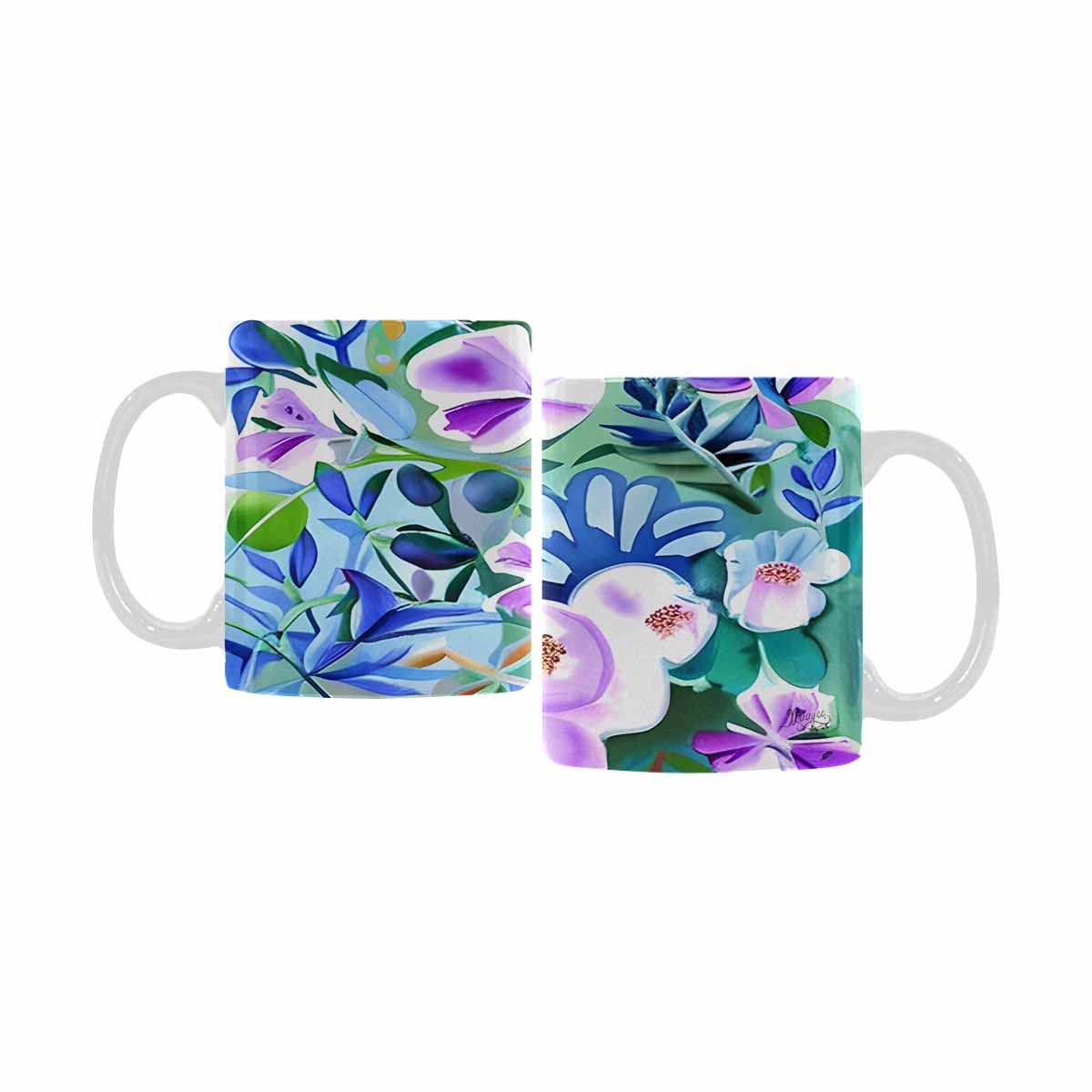 Quality Mug, coffee mug, tea cup, Bright florals, Set 1, Design 13
