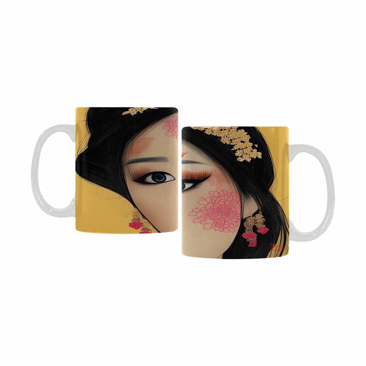 Quality Mug, coffee mug, tea cup, Asian Faces, Design 1