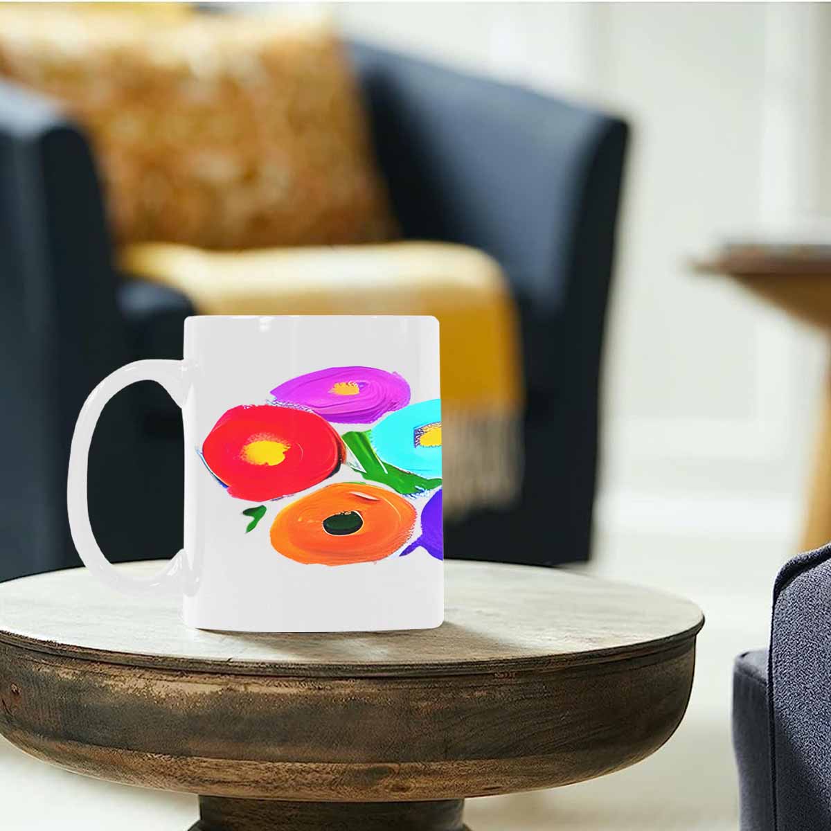 Quality Mug, coffee mug, tea cup, Bright florals, Set 1A, Design 66