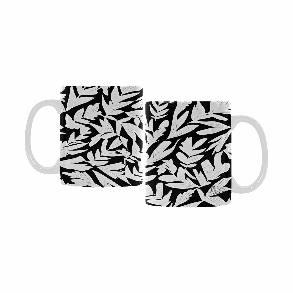 Quality Mug, coffee mug, tea cup, B & W Abstract, Set 1, design 14